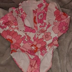 5 For $20 Floral Pink Kids One Piece Swimsuit
